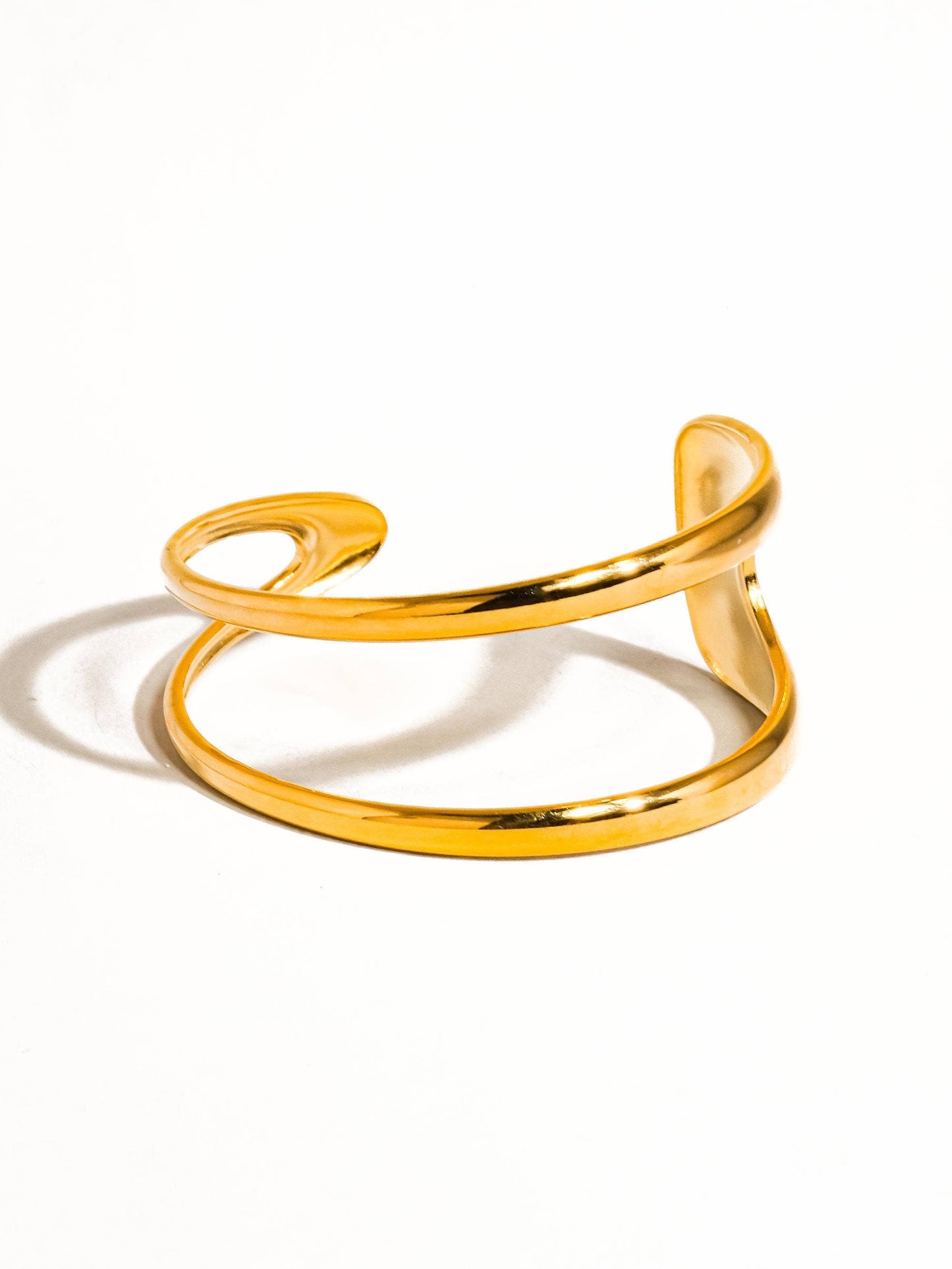 Zahara 18K Gold Non-Tarnish Double Strap Bracelet: Yellow Gold