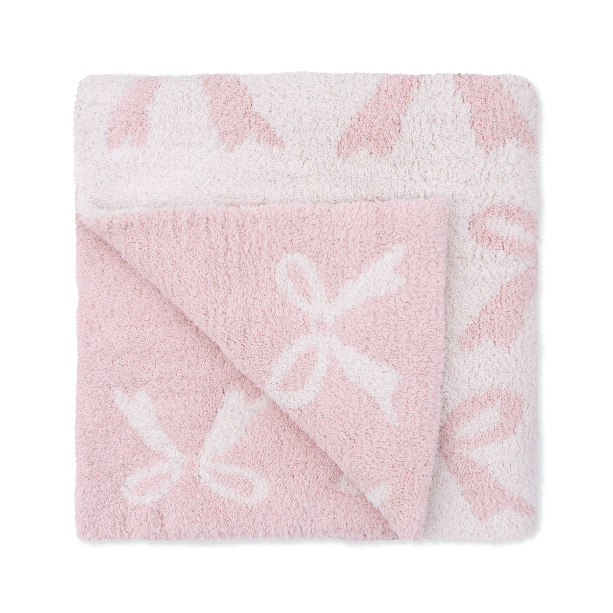 Angel Dear Chenille - Blush Bow Blanket - image 6