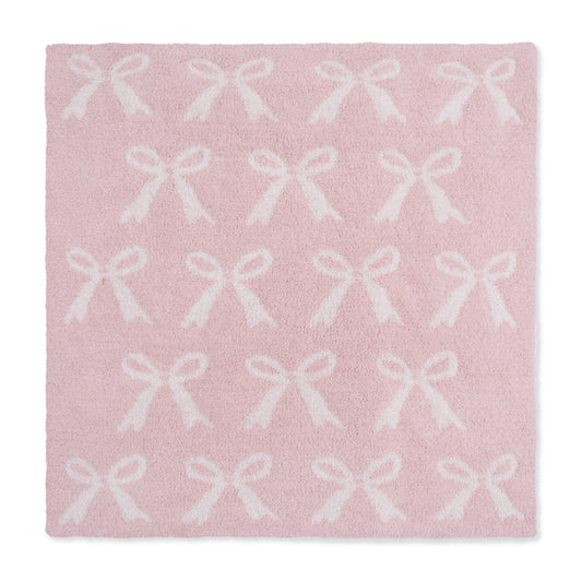 Angel Dear Chenille - Blush Bow Blanket - image 2
