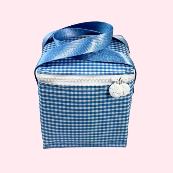 Wipeable Baby Blue Gingham Snack Square