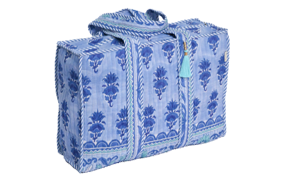 Zipper Tote Bag in Lotus Crest