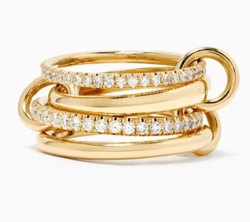 Multi Band Eternity Ring band- stacking bands: Yellow Gold NON TARNISH