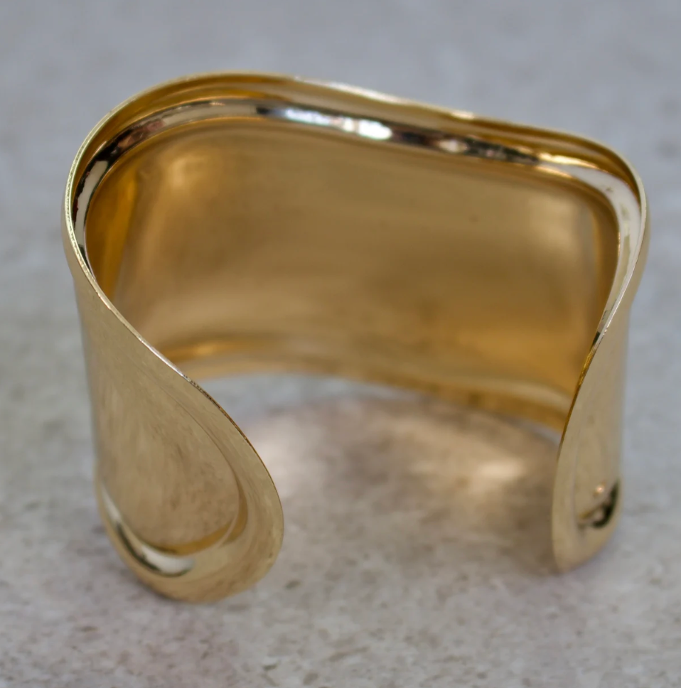 Wonder Women Cuff Bracelet Bone- Yellow Gold / Gladiator NON TARNISH