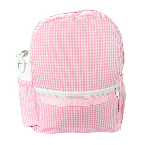 Pink Gingham Medium Backpack w/ Pocket