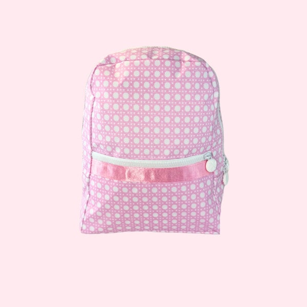 Pink Bungalow Small Backpack-Wipeable