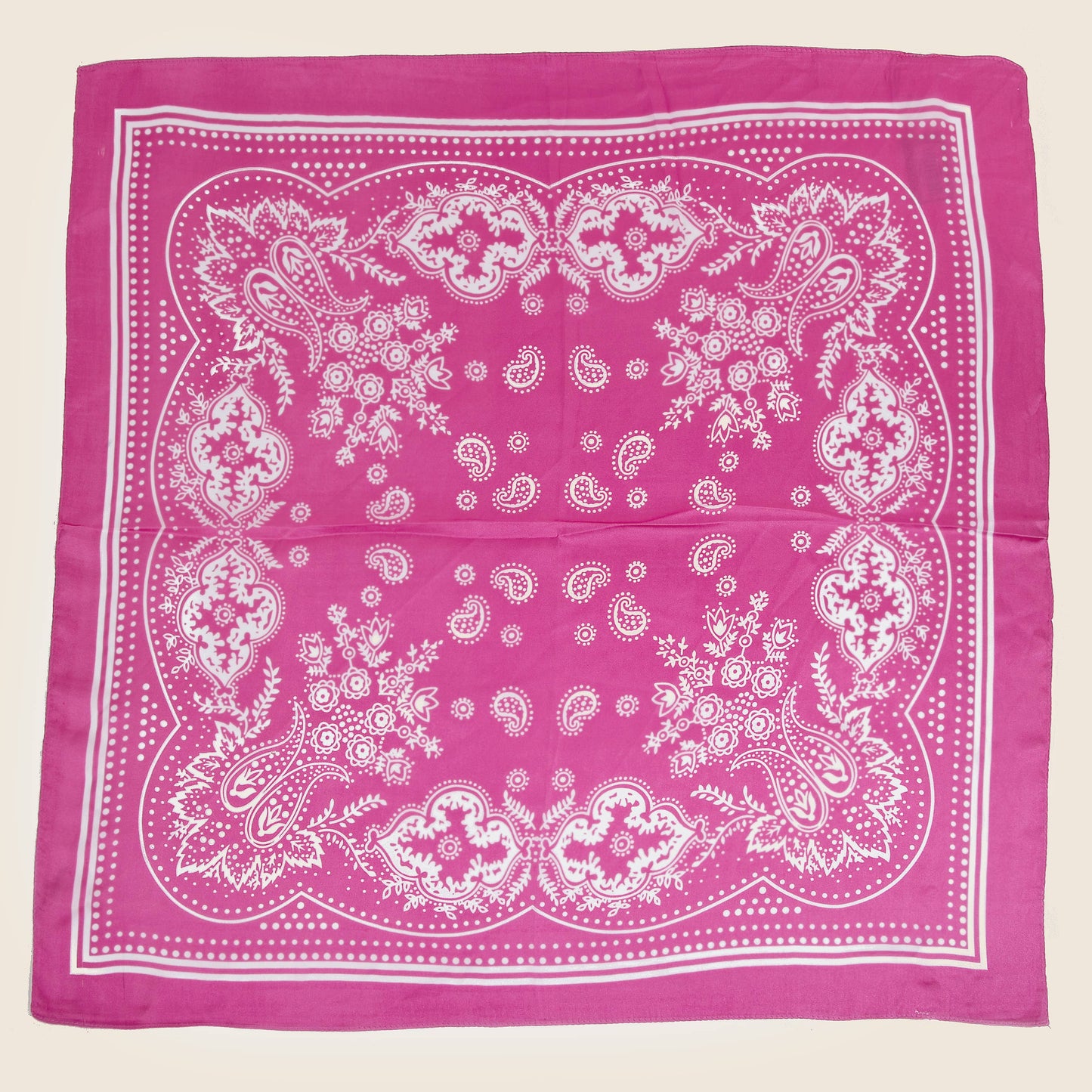 Light Paisley Design Square Bandana Scarf: FU