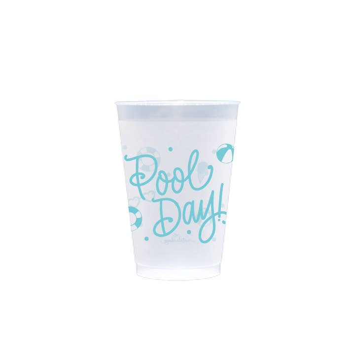 Pool Day! Cups and Napkins: FROST FLEX CUPS | Pool Blue (12 oz)