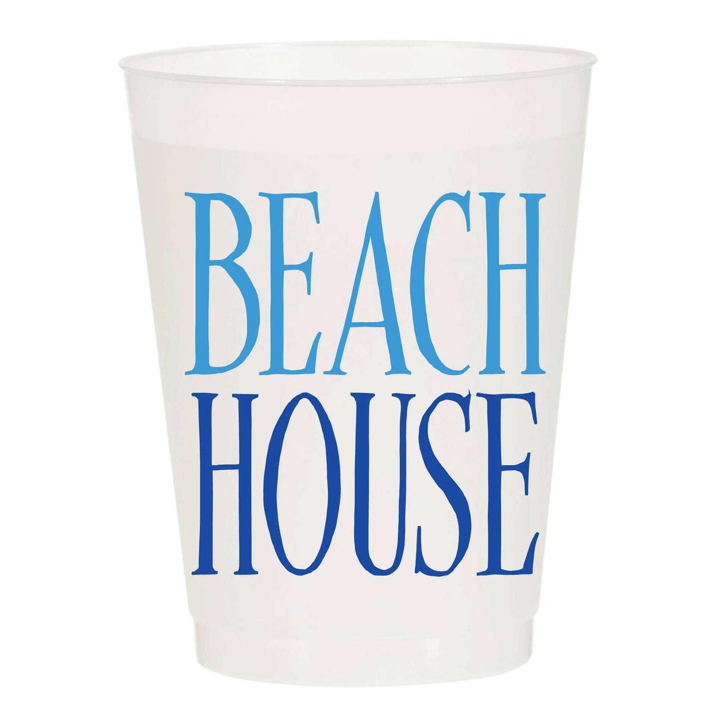 Beach House Multi Color Frosted Cups- Summer: Pack of 10