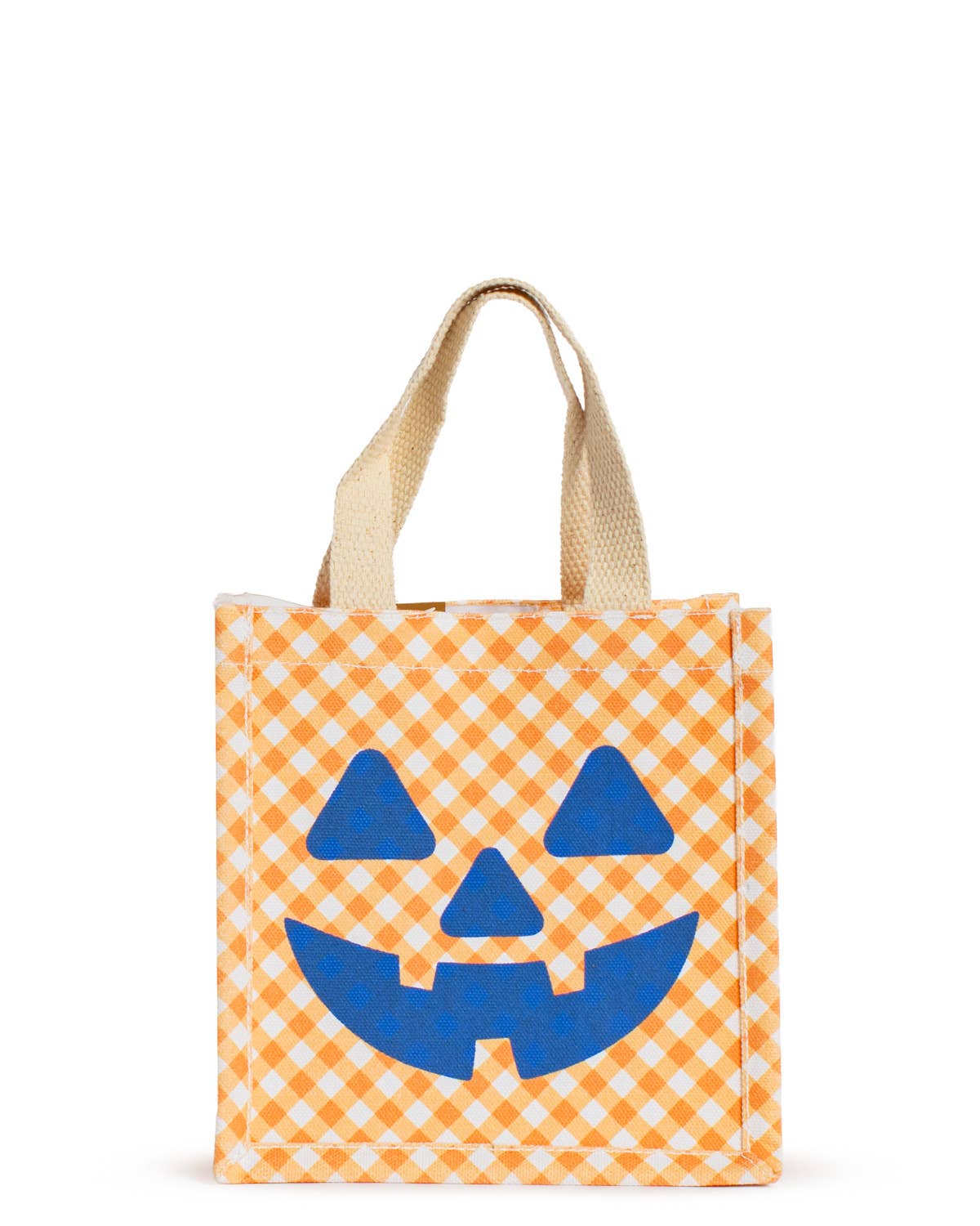 Jack-o-lantern Petite Gift Tote Orange/White/Blue