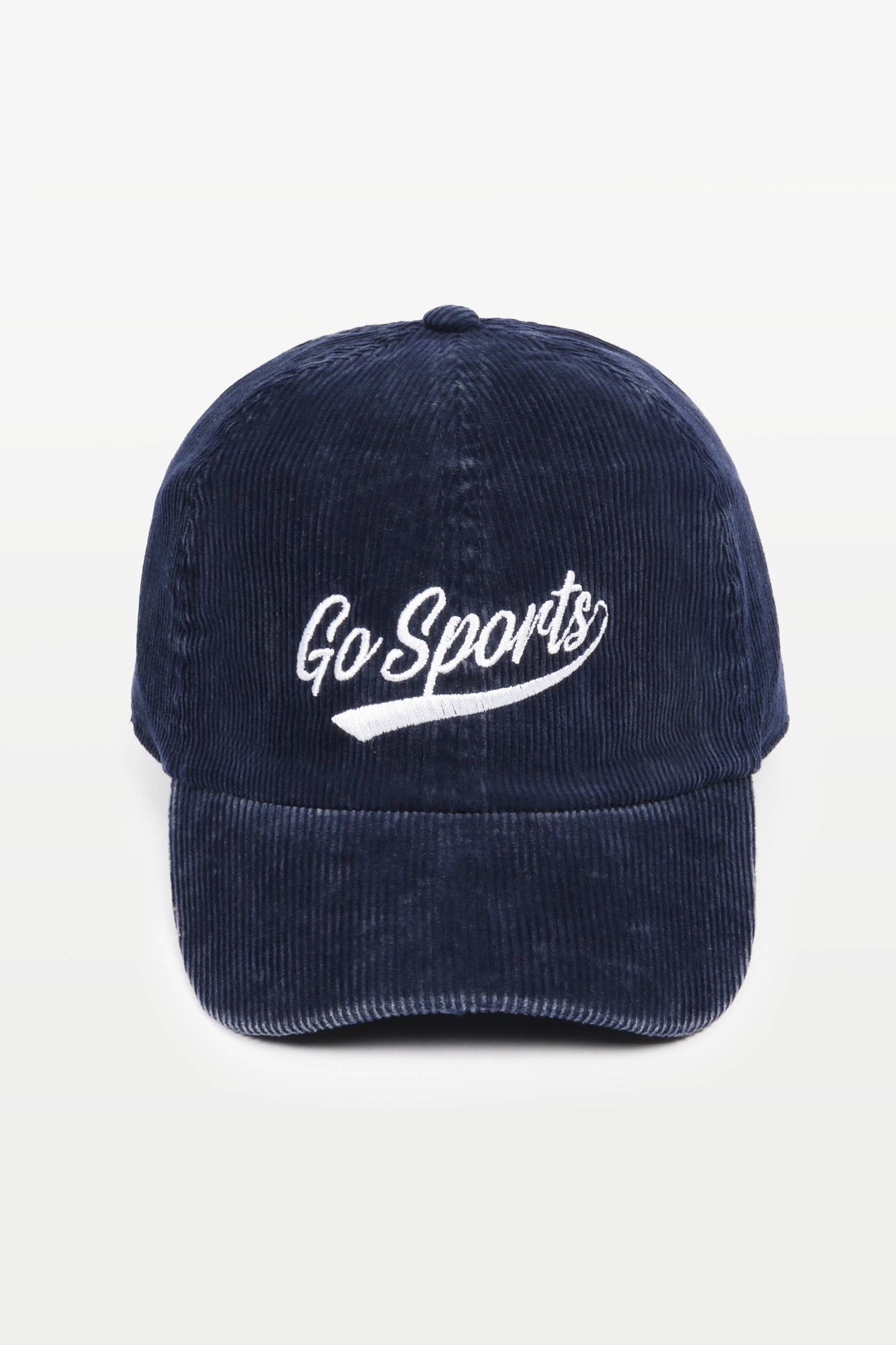 Gameday GO SPORTS Embroidery Corduroy Baseball Cap: Navy