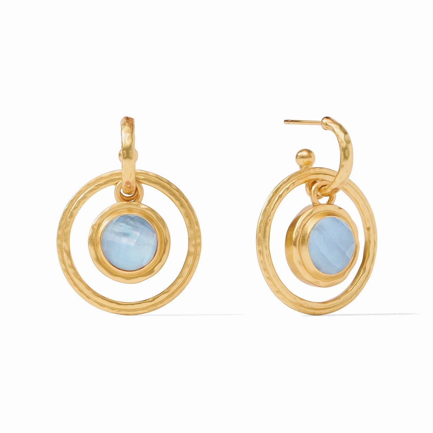 Astor 6-in-1 Charm Earring - Iridescent Chalcedony Blue