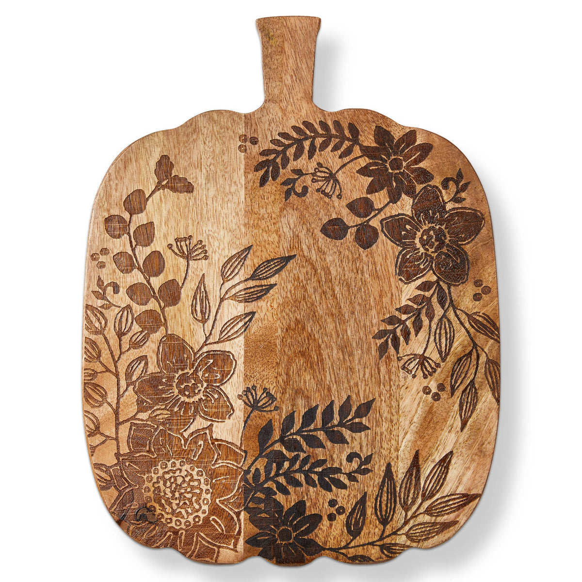 Pumpkin Shaped Serving Board Acacia Wood Natural