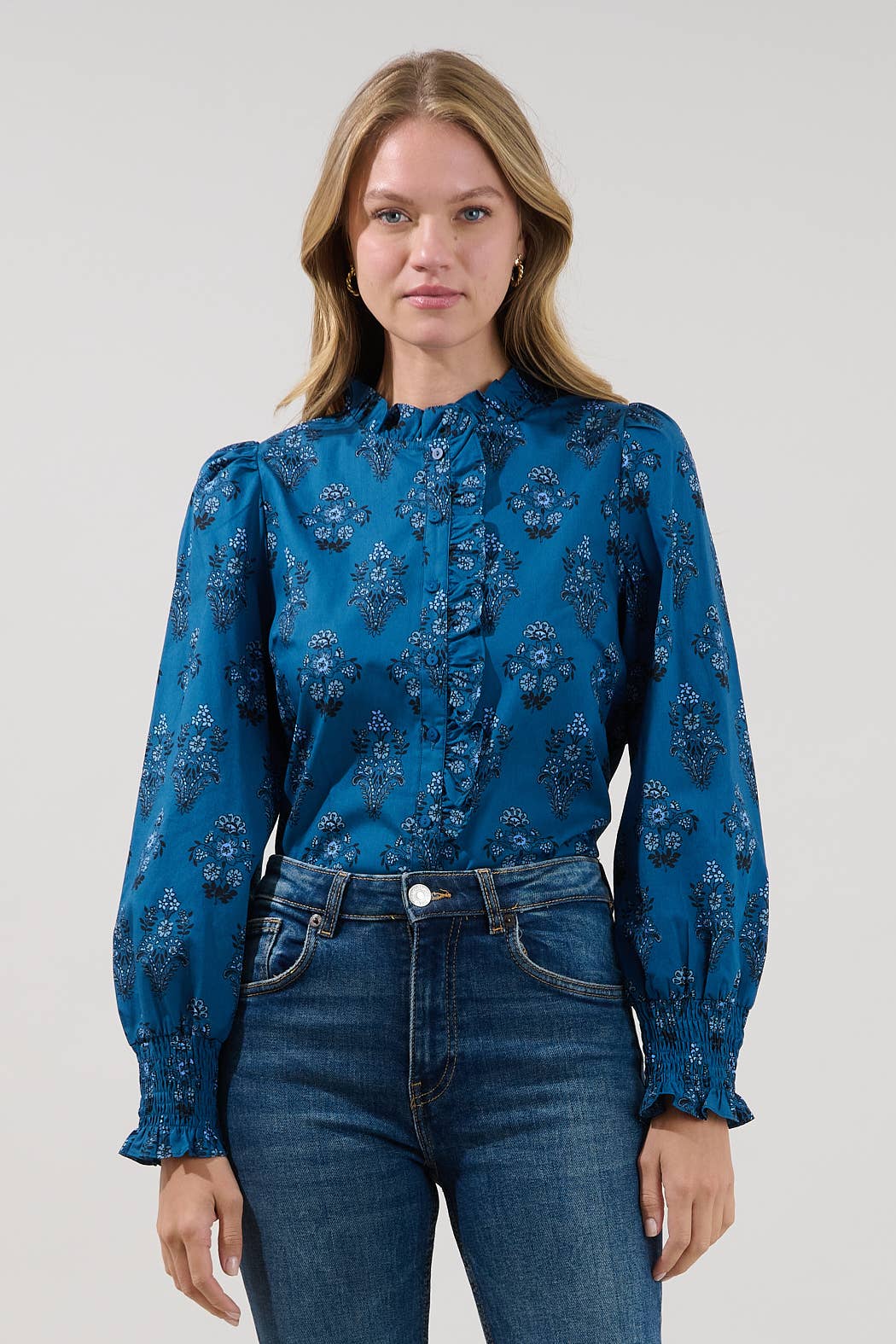 Minny Long Sleeve Top Gardena Floral