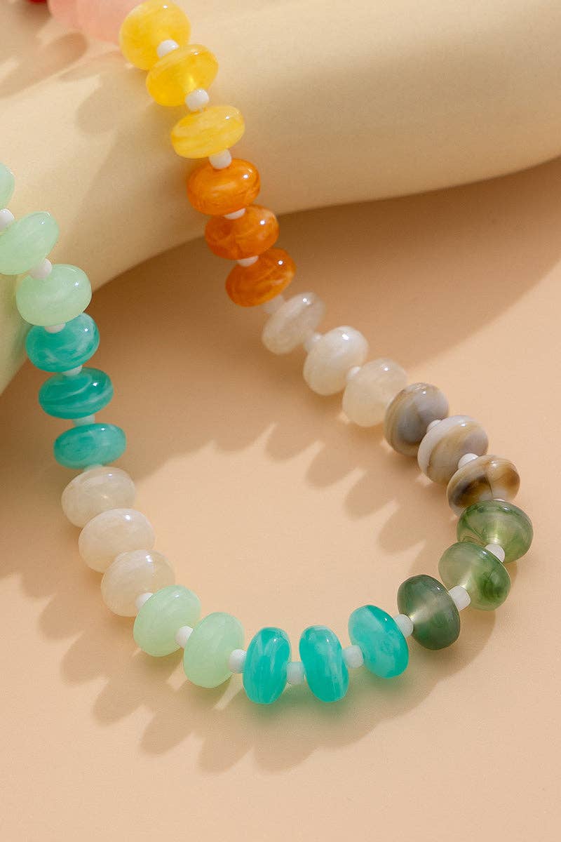 Vibrant Beaded Necklace: 2 / One Size