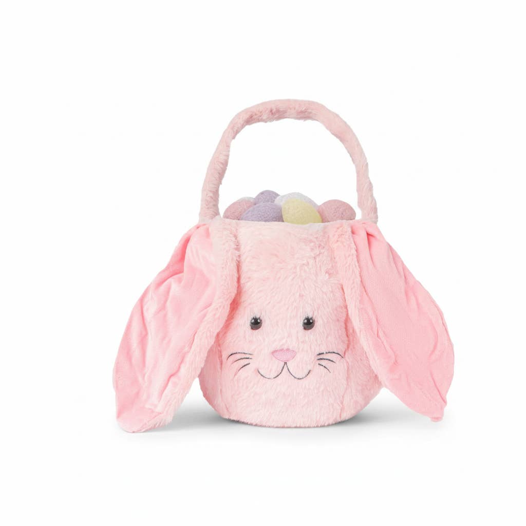 Plush Easter Basket- Easter Bucket: Pink