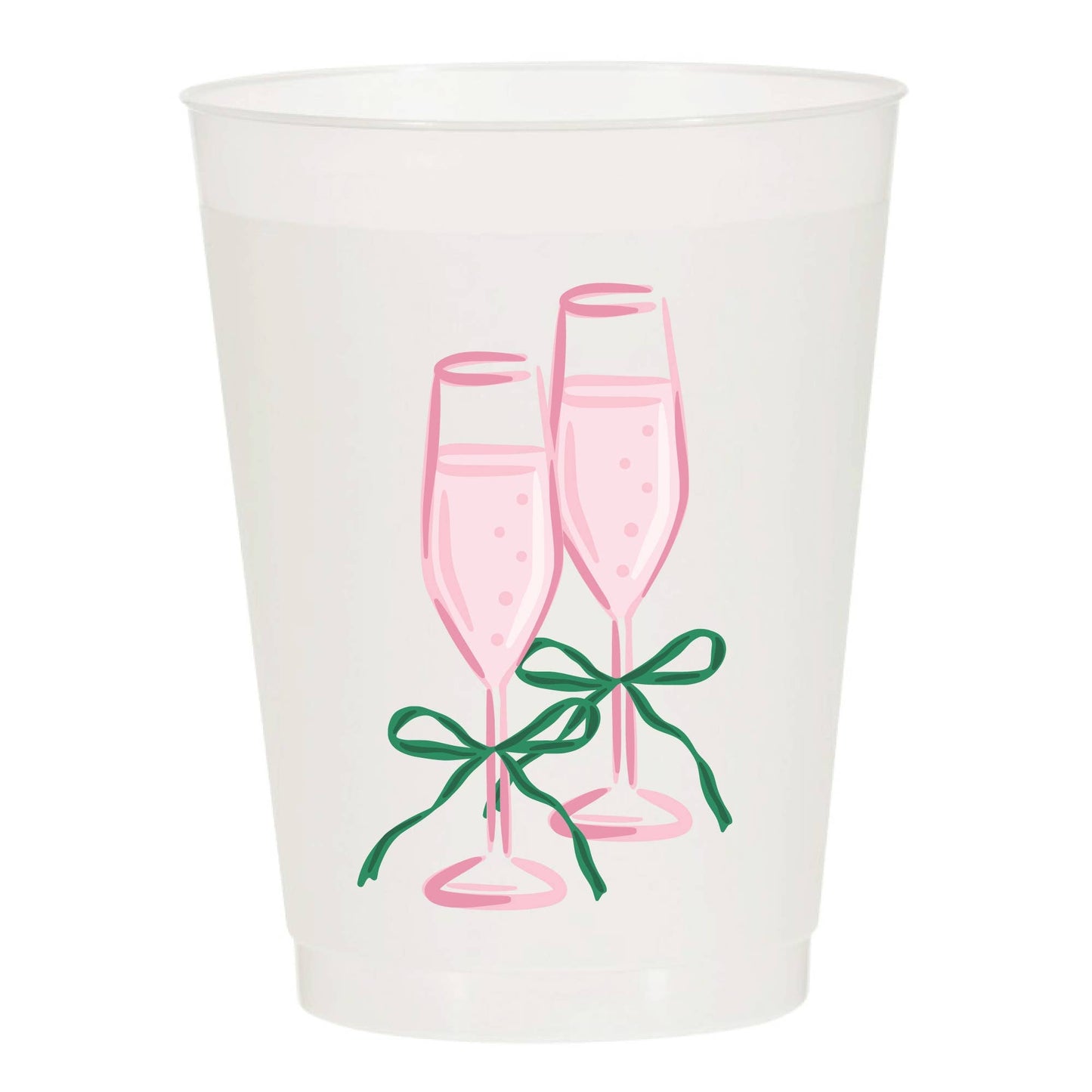Champagne is For Celebrating Frosted Cups - Girly: Pack of 10