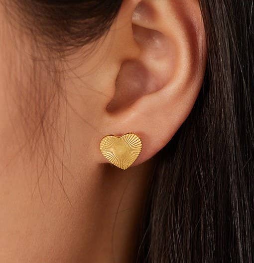 18k Stainless Steel Waterproof Non-Tarnish Ear | Gold