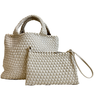 Lily Woven Neoprene Tote with Pouch
