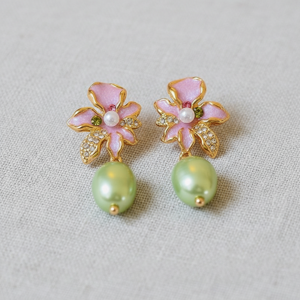 Vintage Teardrop Pearl Earrings