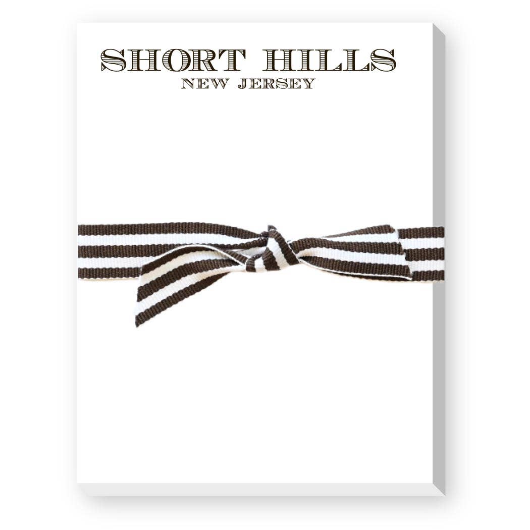 City and State Mini Notepad: Black-Ridgefield, CT