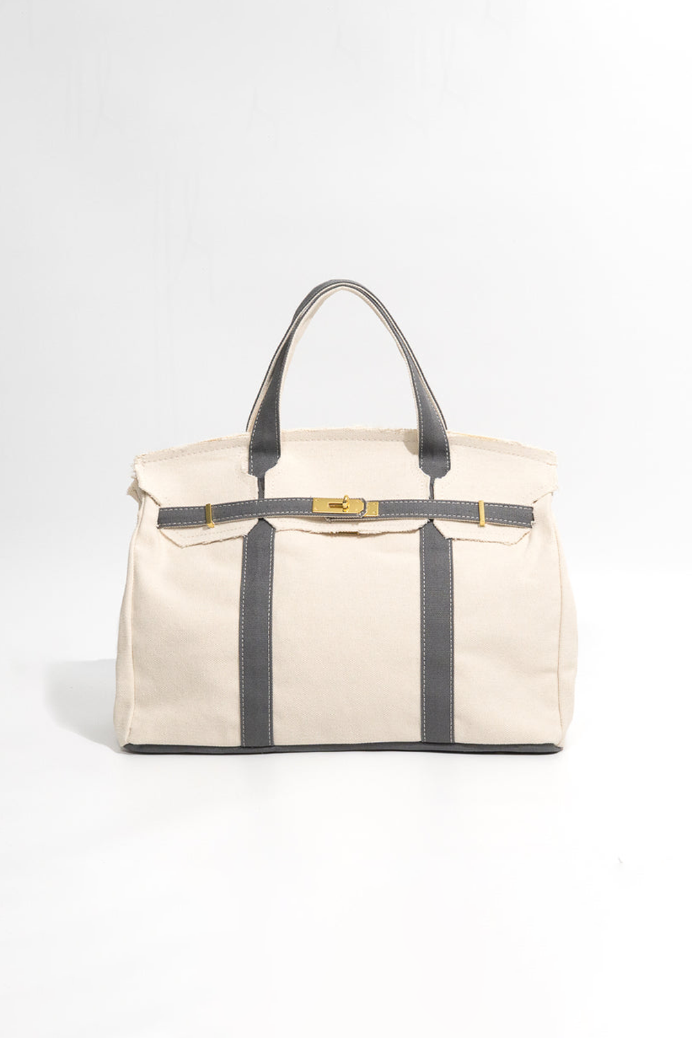 Handmade Boatkin Premium Cotton Canvas Bag: boat bag Light Grey