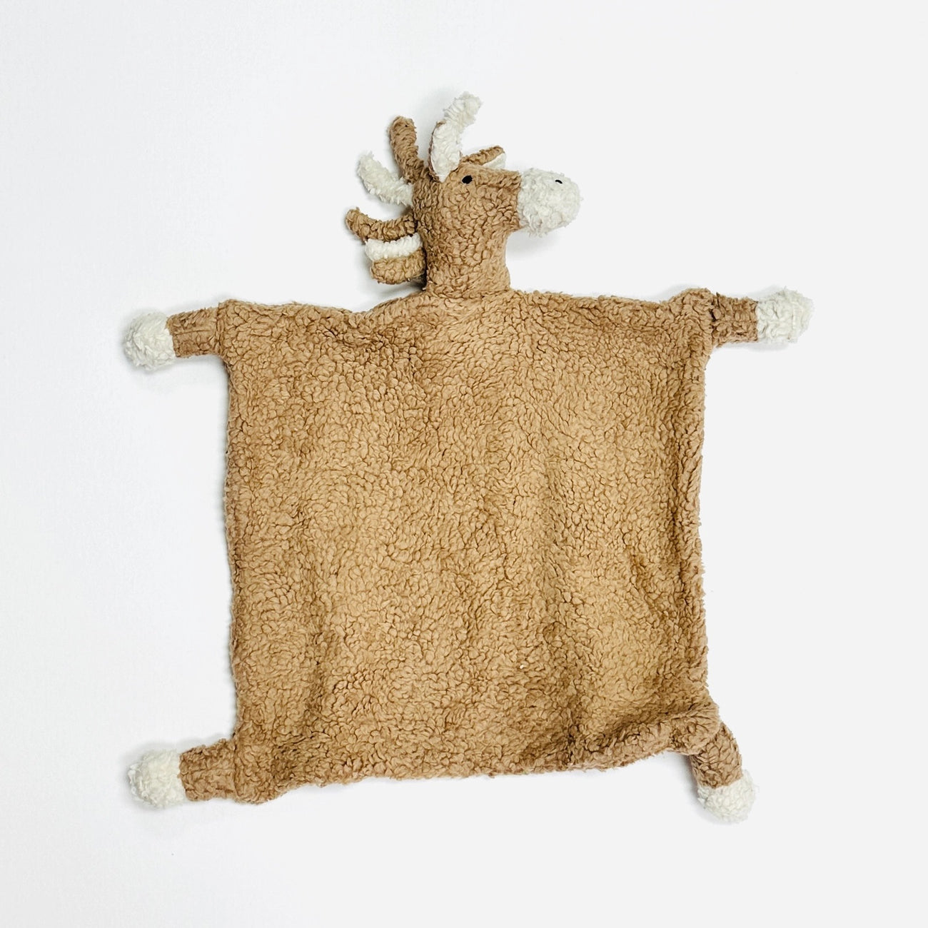 HORSE - Organic SHERPA Lovey Baby Security Blanket Cuddle Cloth
