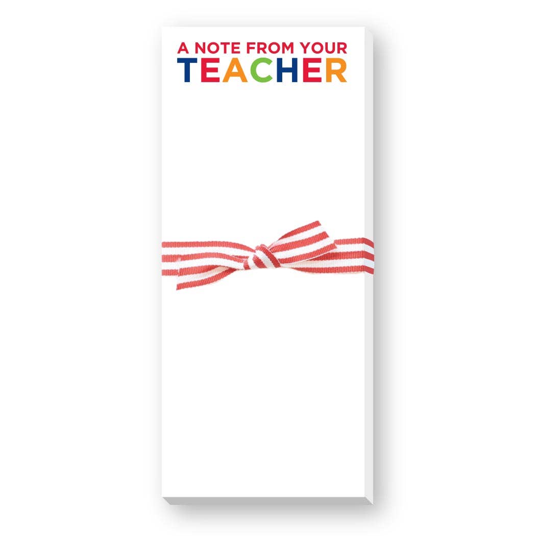 A Note From Your Teacher Skinnie Notepad