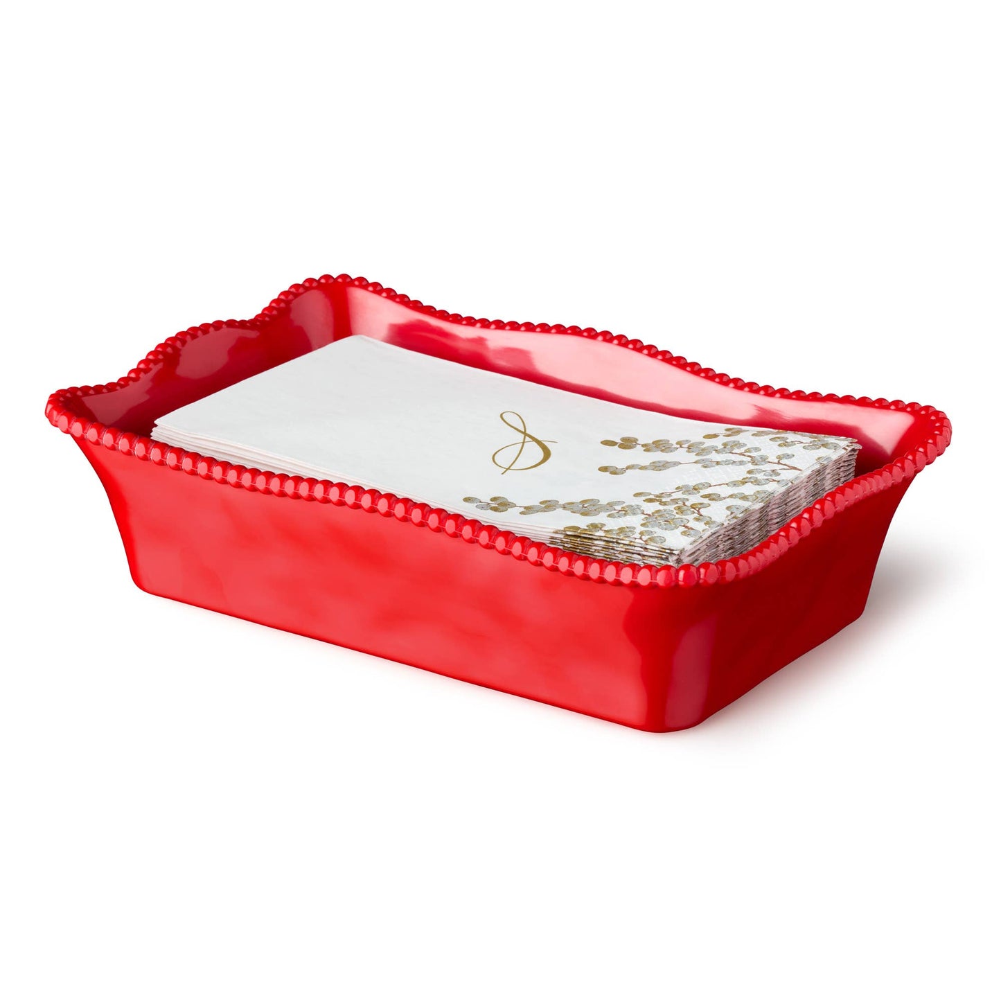 Perlette Red HW Melamine Guest Napkin Holder