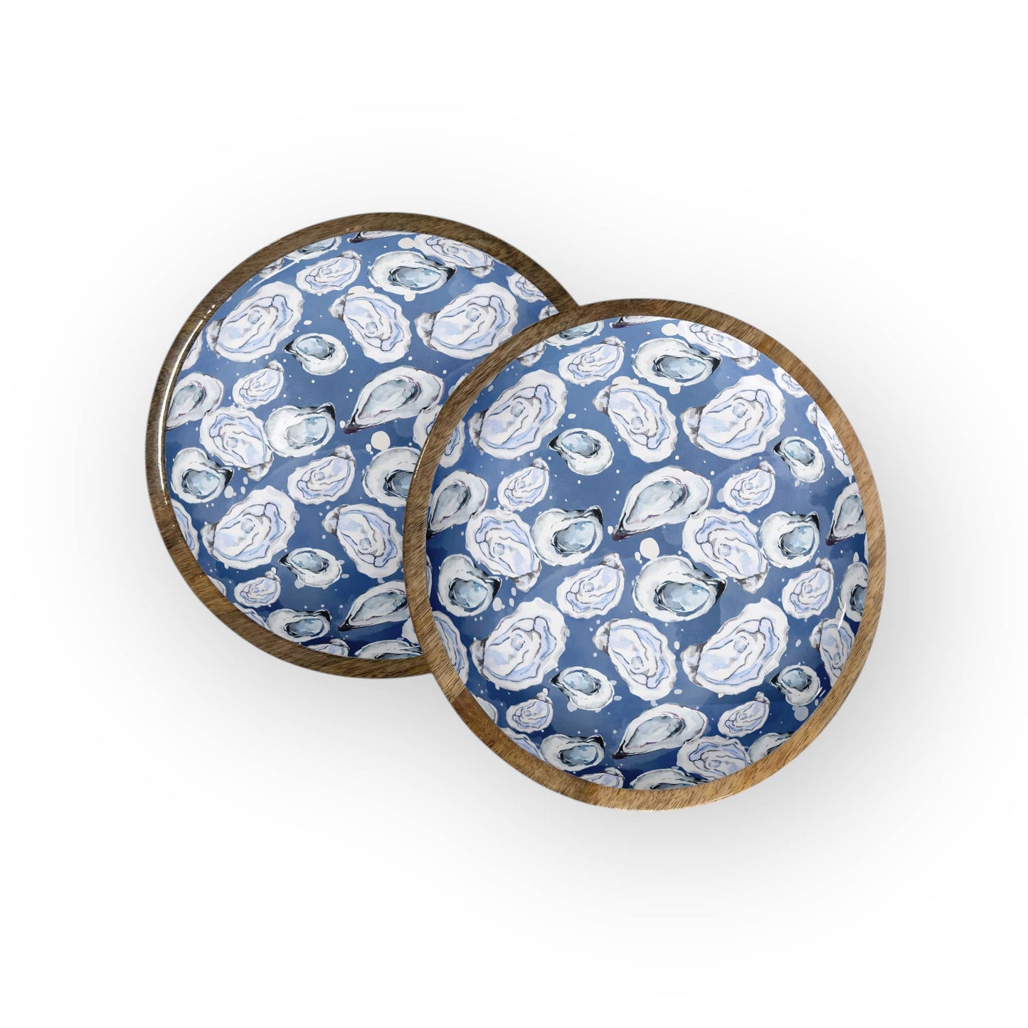 Blue Oyster Round Tray