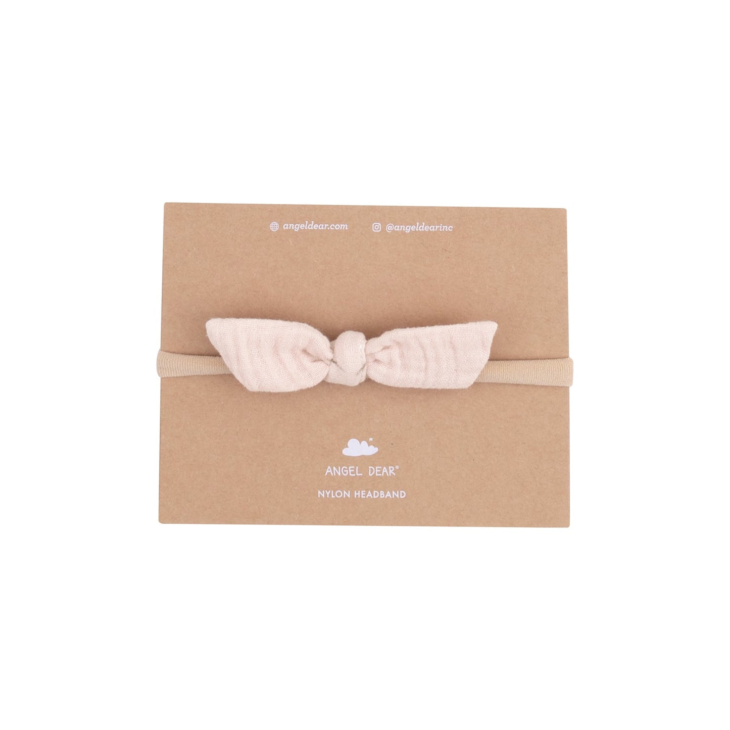 Solid Muslin Rose Smoke Bow W/ Nylon Headband