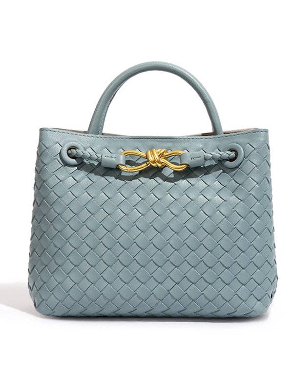 Split-Joint Woven Bags Crossbody Bags: Light Blue / One_size