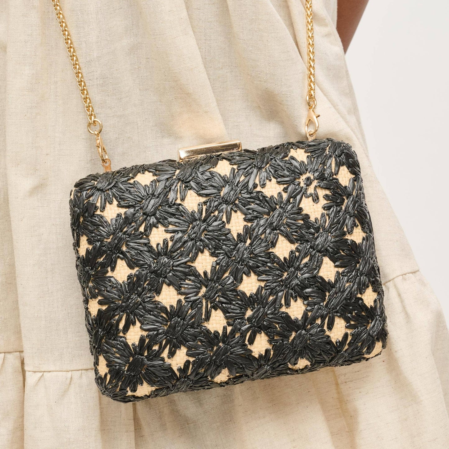 Samantha Evening Bag: Black Natural