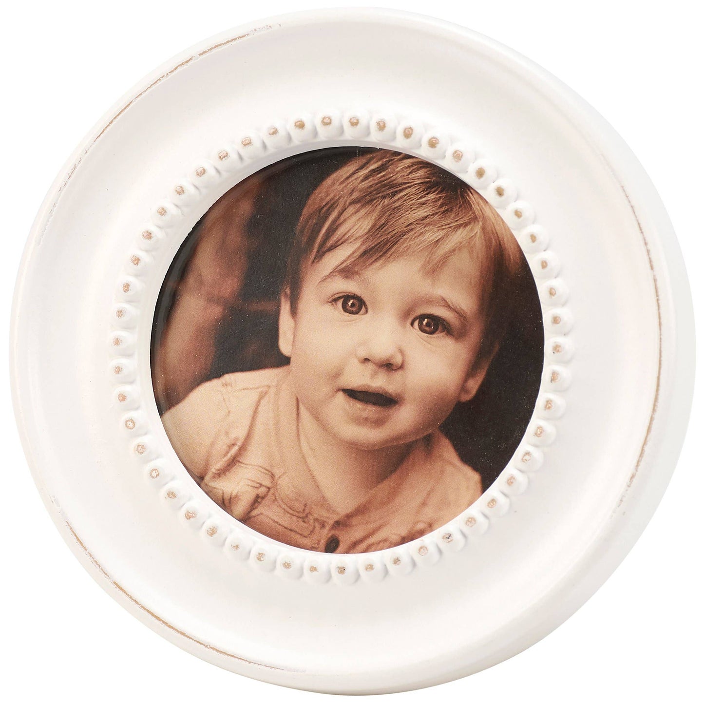 Round Beaded Photo Frame