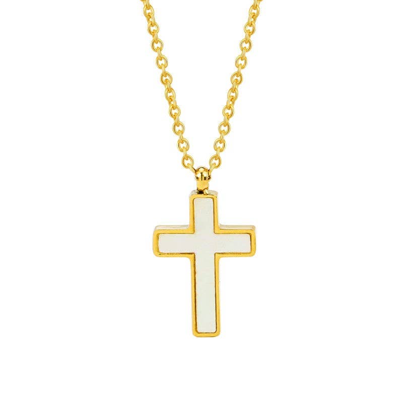 18k Stainless Steel Tarnish Free Cross Necklace | Gold