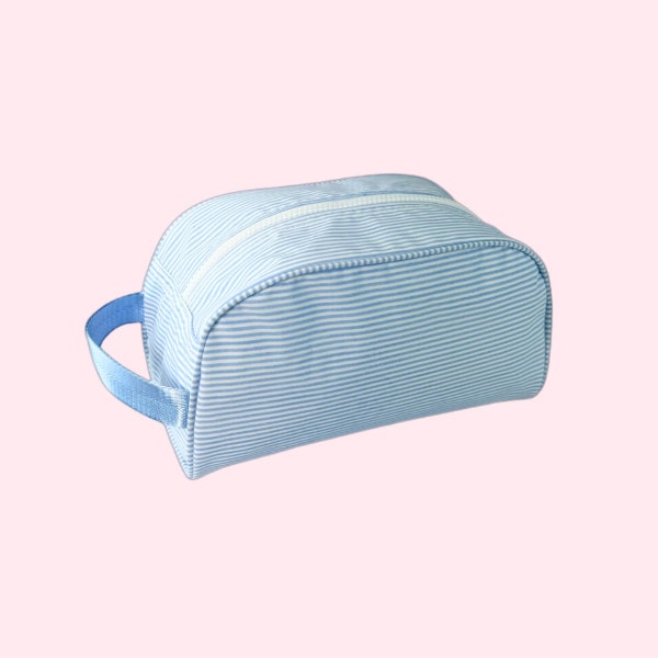 Baby Blue Preppy Stripe Traveler-Wipeable