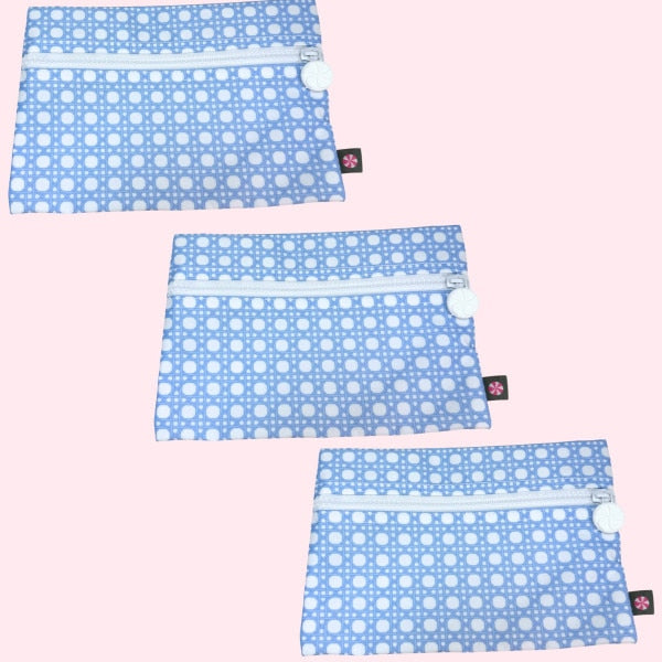 Baby Blue Bungalow Cosmo Bag-Wipeable