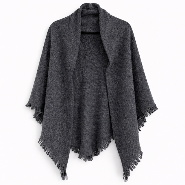 Soft Embrace Polyester/Wool Triangle Wrap: 08 GRY