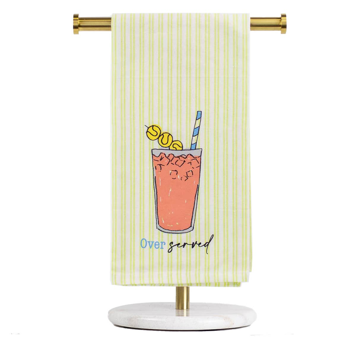 Over Served Hand Towel Green/Multi