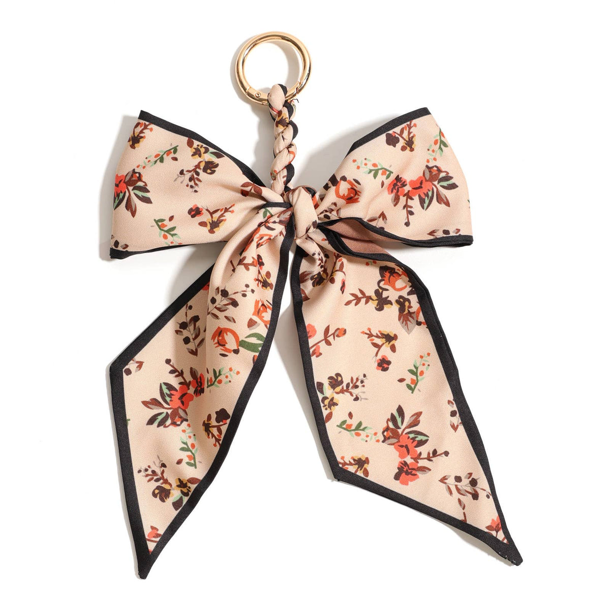 Creative Handmade Woven Scarf Bow Keychain Charm: T / M