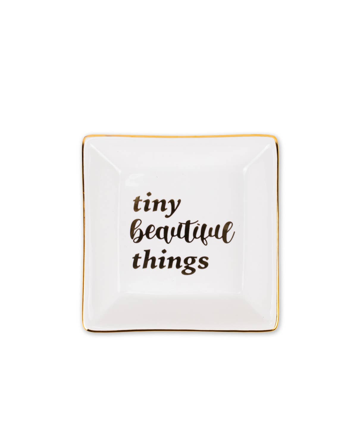Tiny Beautiful Things Trinket Dish White/Gold