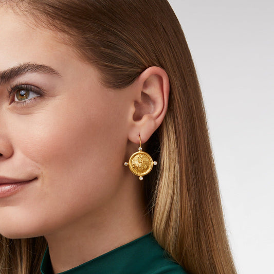 Bee Cameo Earring in Cubic Zirconia