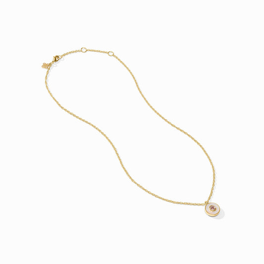 Colette Circle Delicate Necklace in Champagne