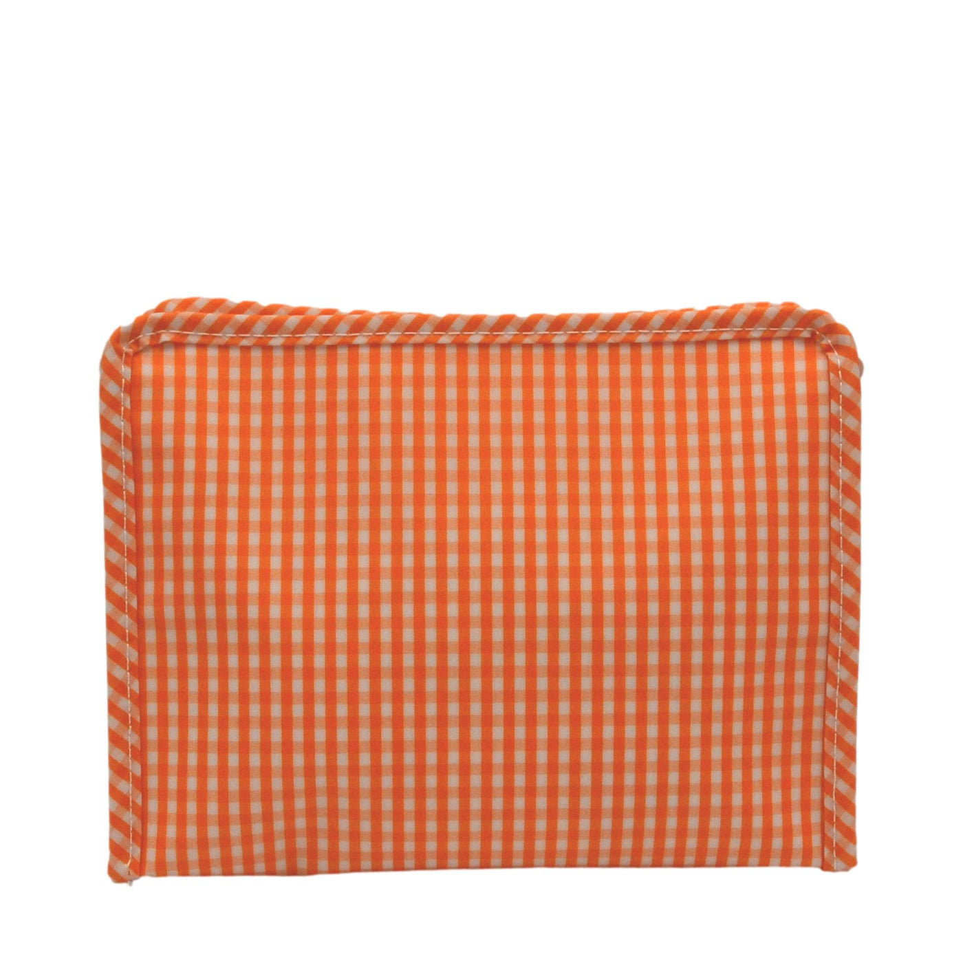 Roadie Medium Zip Pouch - Gingham Orange