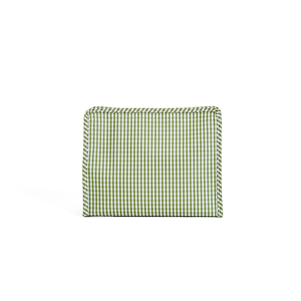 Roadie Large Zip Pouch - Gingham Moss