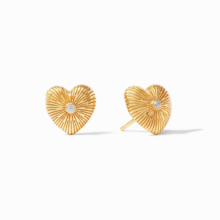 Esme Heart Stud - Cubic Zirconia