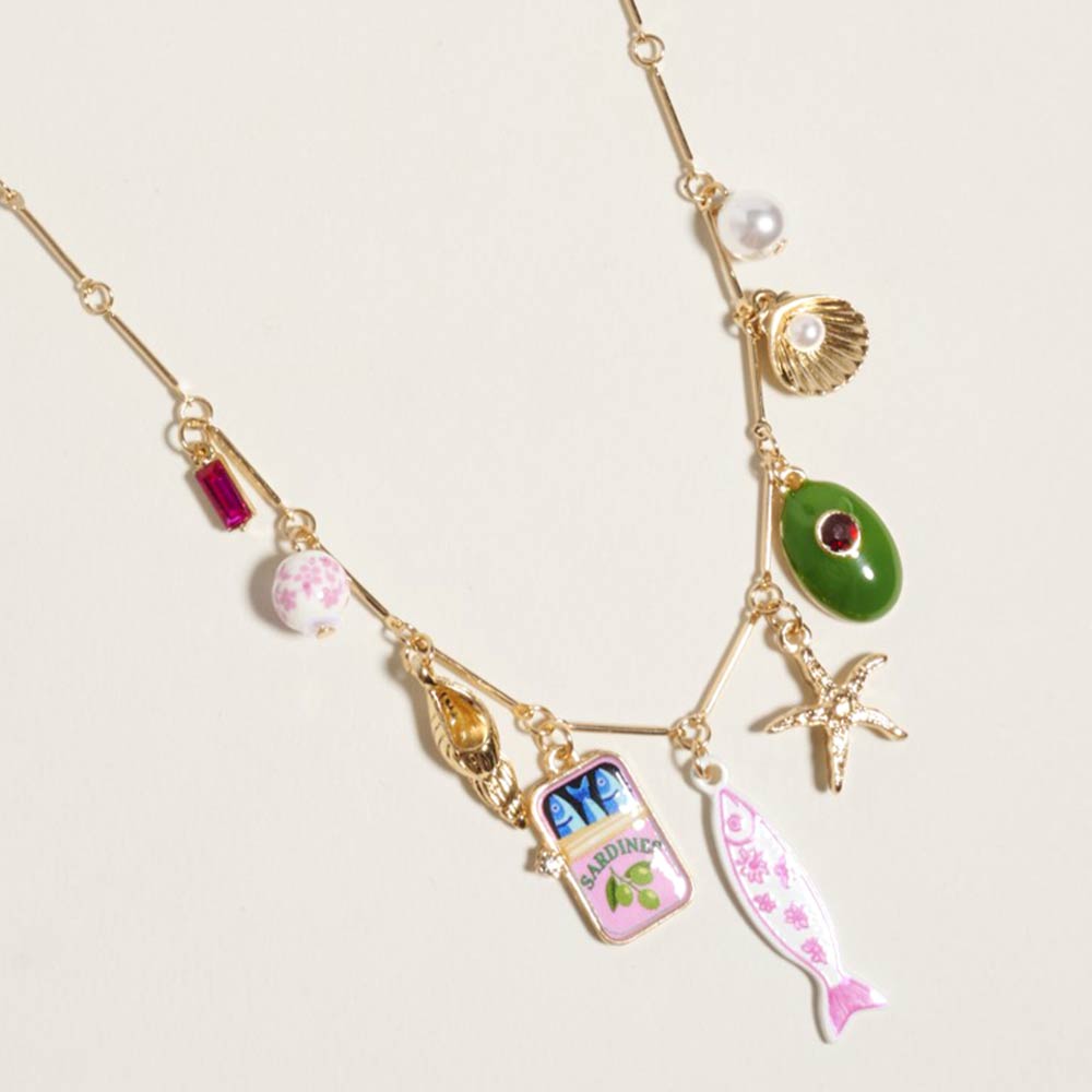 Mediterranean Coastal Charm Station Necklace