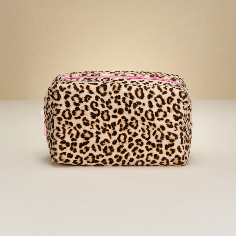 Leopard Pattern Print Cosmetic Pouch Bag Organizer