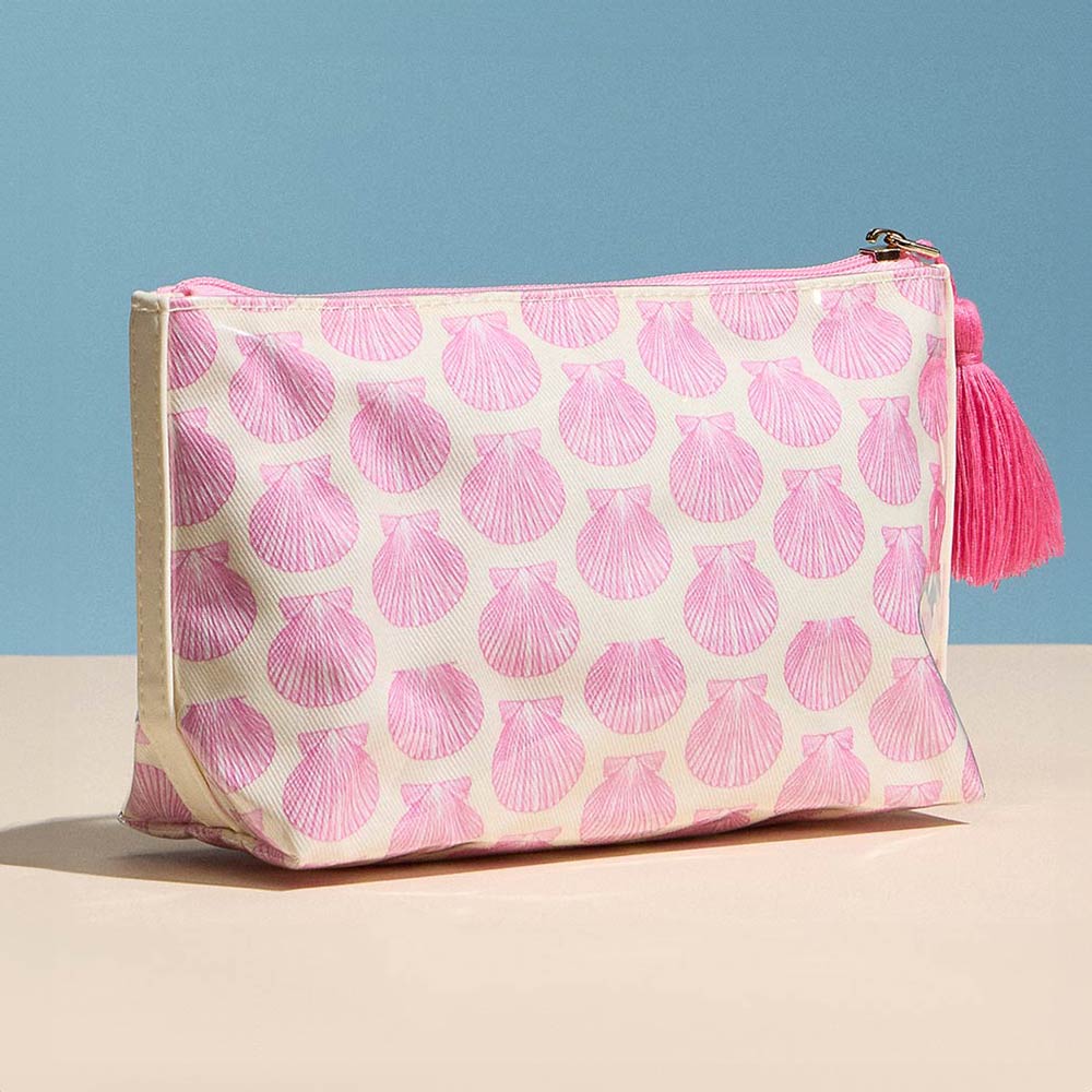 Shell Pattern Tassel Multi Purpose Portable Pouch Bag