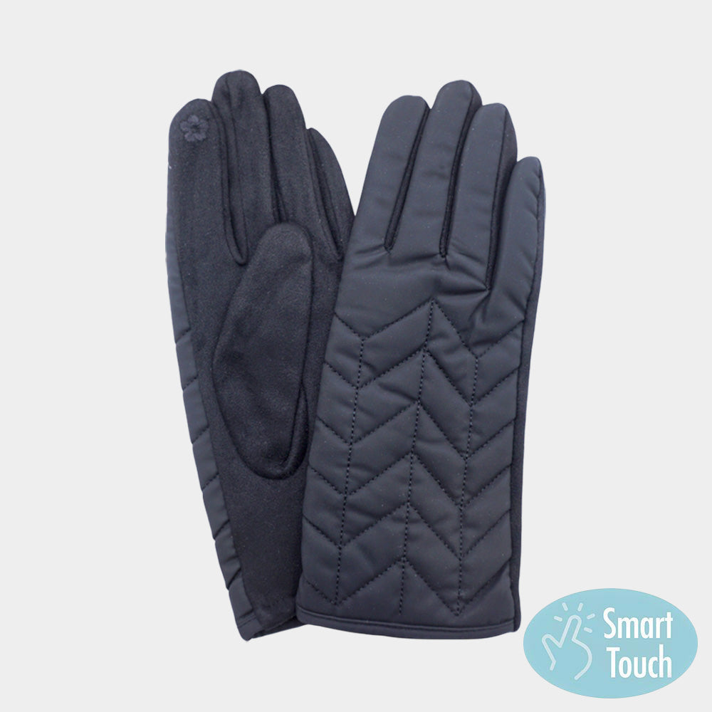 Chevron Quilted Smart Touch Gloves