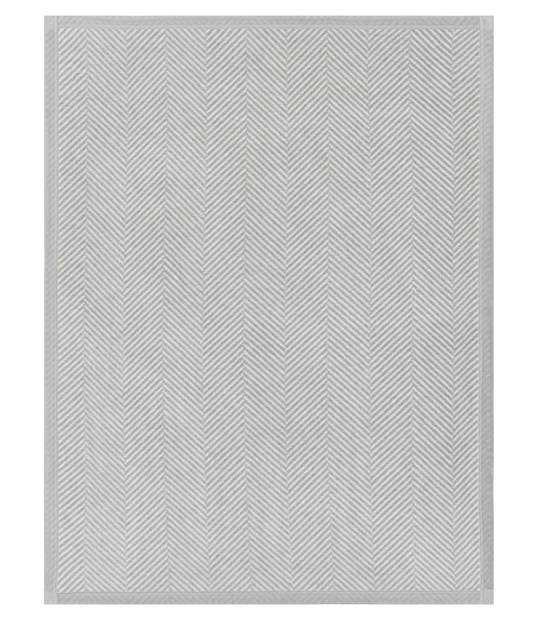 Harborview Herringbone Light Grey Blanket - Mini